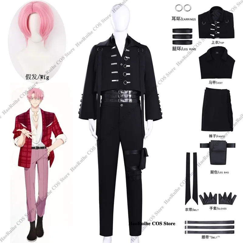 

Tamon's B-Side Tamon Fukuhara Anime Cosplay Costume Wig F/ACE Stage Outfit Earrings Bag Hottiehara For Women Men Halloween Party