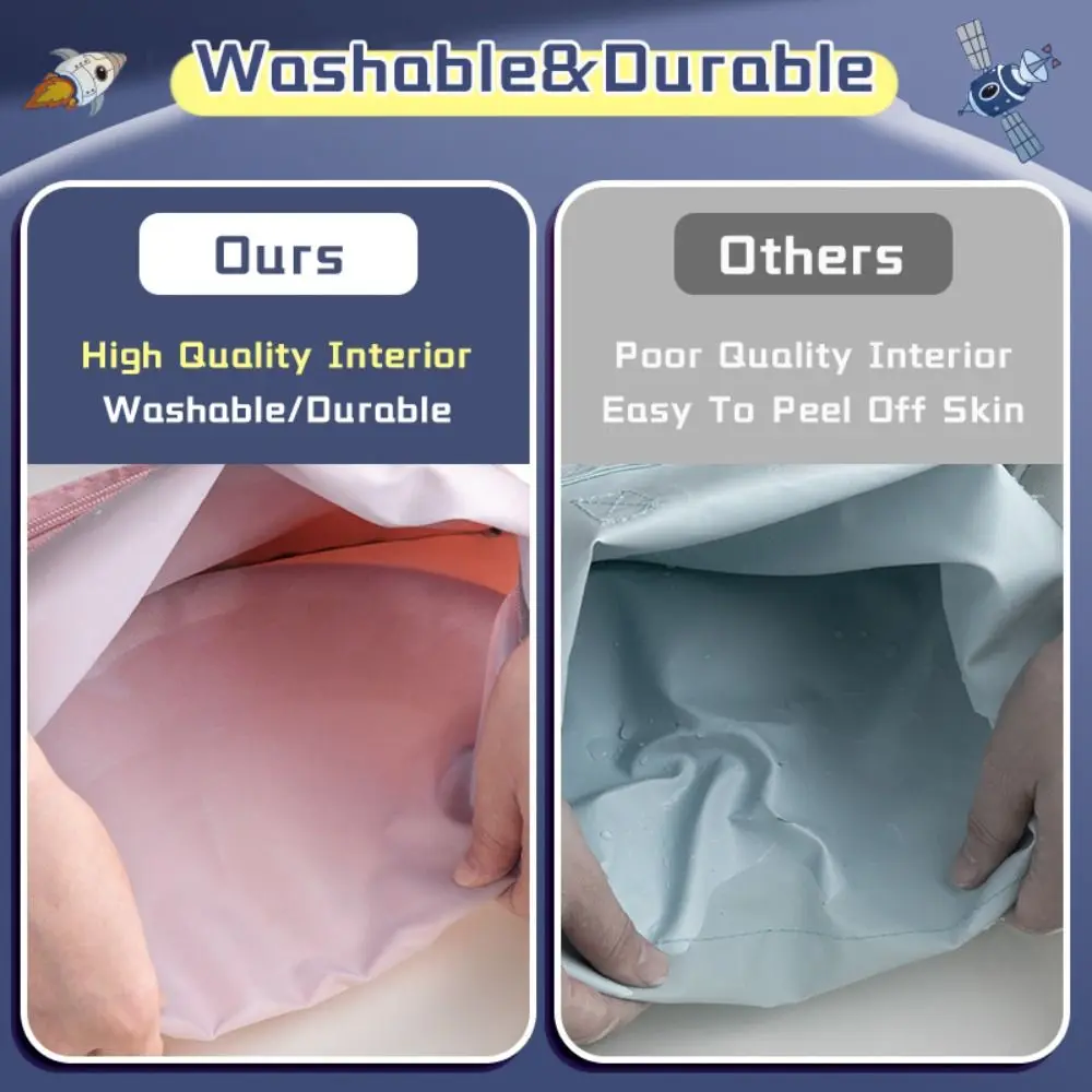 Canvas Tutorial Bag Three Layers Astronaut/Capybara/Panda/Sweet Girl Handheld File Bag Large-capacity Portable Art Storage Bag