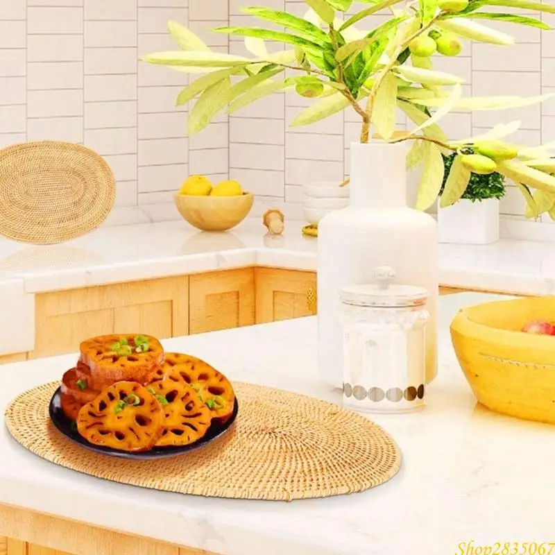 

Овальные коврики для посуды, противоскользящий коврик, термостойкие многофункциональные салфетки 831F