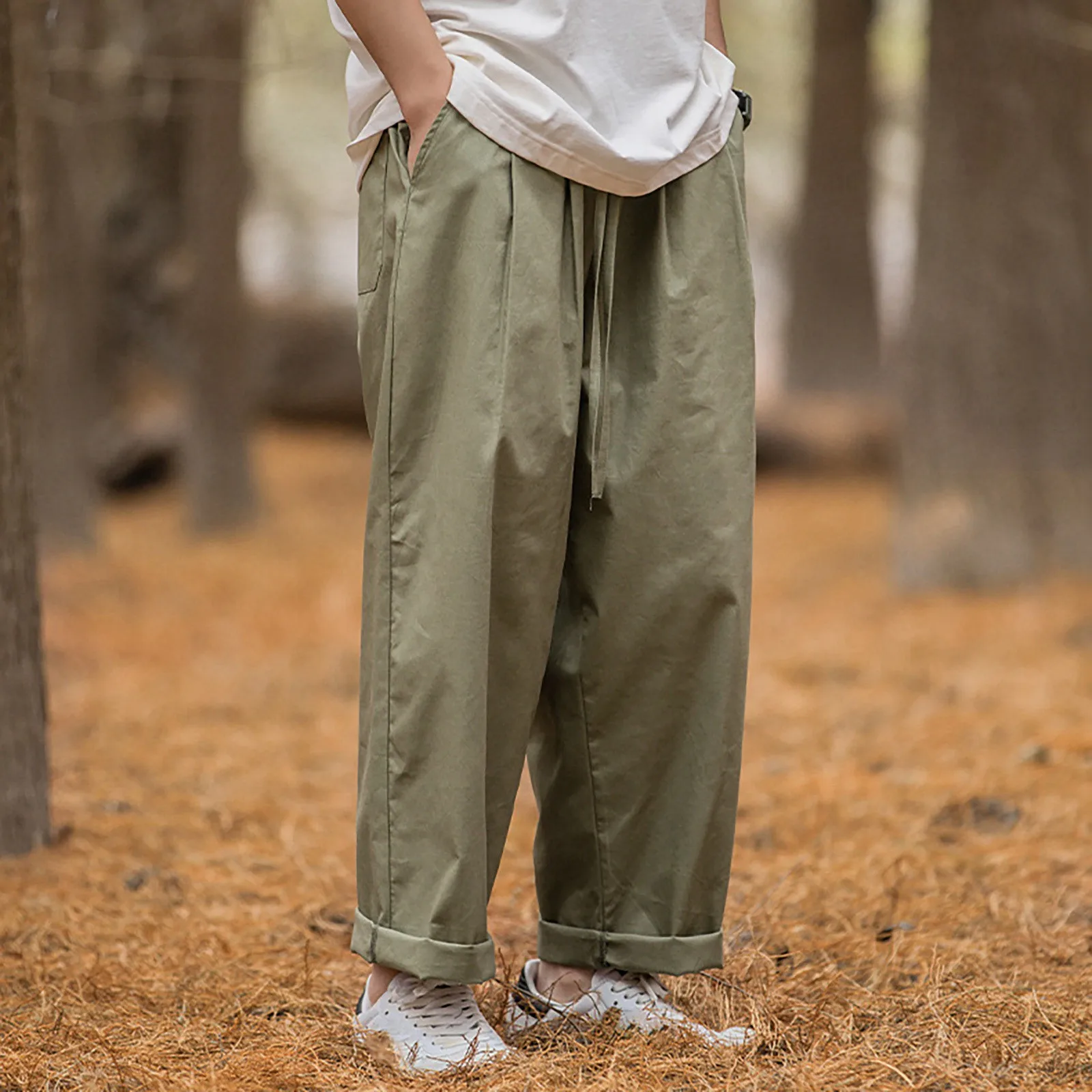 New Cargo Pants Men Harem Pants Men's Multi-Pocket Baggy Oversize Pants Hip Hop Joggers Sweatpants Casual Daily Trousers