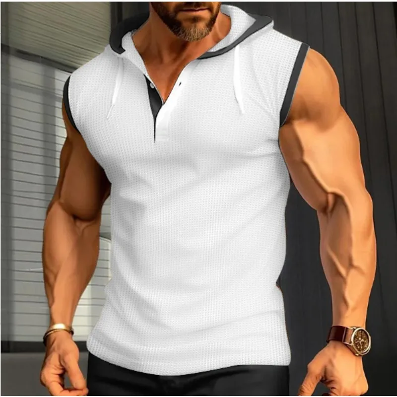 Summer Polo Shirt Muscle-Building Quick-Dry Breathable Mens Tank Top Sport Clothes Men Gym Bodybuilding Tops Sports T-Shirt  New