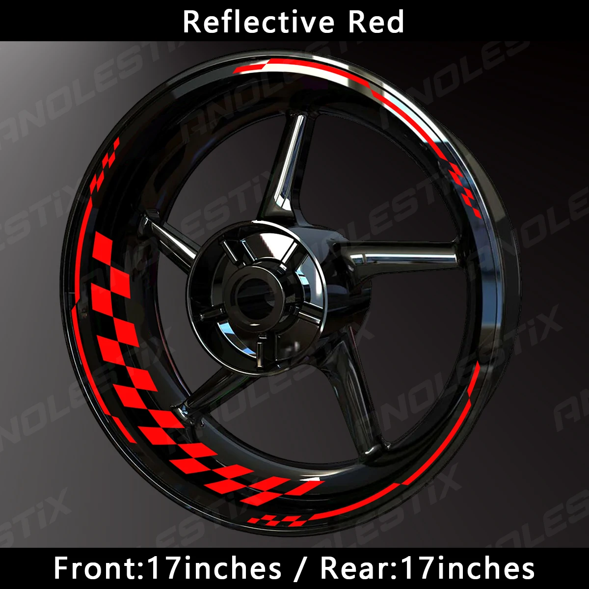 Reflective Motorcycle Wheel Stickers Hub Decal Rim Stripe 17 Inchs For YAMAHA Honda Kawasaki Suzuki BMW KTM Husqvarna Triumph