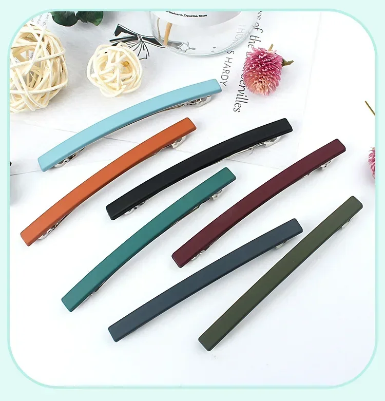 1pc elegante Frühling Haars pange koreanische einfache Haars pange für Frauen Haars pangen Haars pangen Haars pangen Mädchen Haarschmuck einfarbig – Detail 5