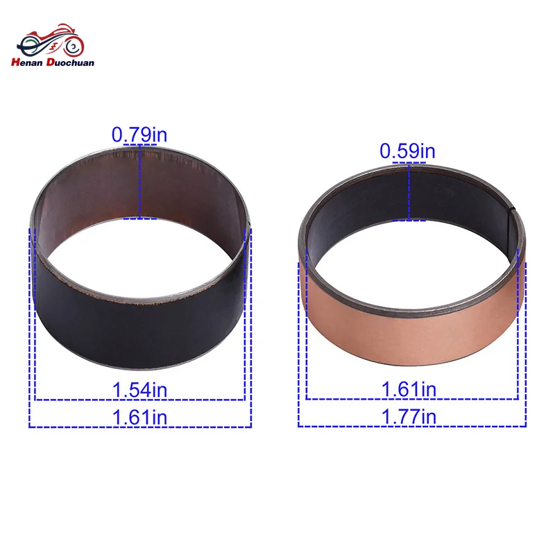 Moto Front Fork Absorber Rail Bushing Copper for KAWASAKI KLE300 NINJA400 EX400 Ninja500 Z500 ZX-6R KLE650 Z1000 Ninja1000