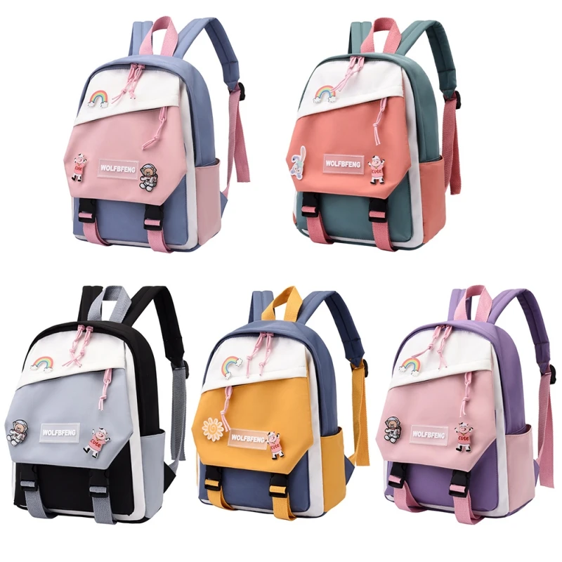 Kids Backpack Children School Bags In Primary Schoolbag For Teenager Contrasting Colors Boys Girls Backpacks Breathable Book Bag