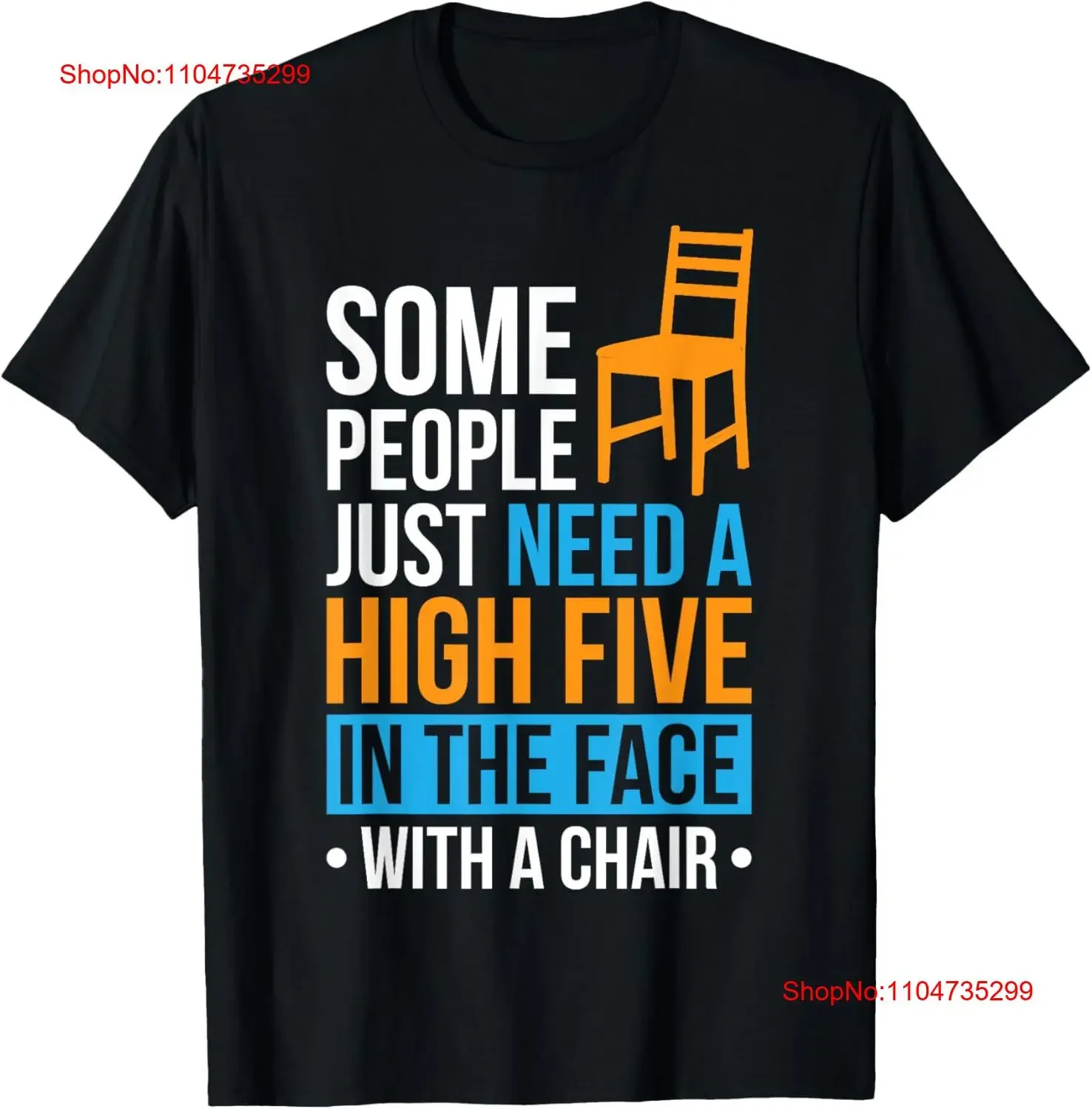 بعض الأشخاص يحتاجون فقط إلى خمسة مرتفعة في الوجه مع كرسي تي شيرت عتيق مغسول للجنسين بلوزة متعددة الاستخدامات للارتداء اليومي #1