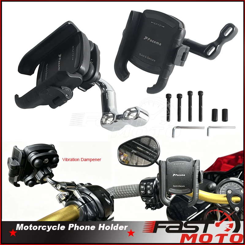 Motorcycle Phone Holder GPS Navigation Stand Universal 5.4"-7.2" Mobile Cellphone Bracket For Harley Touring Trike Softail Honda