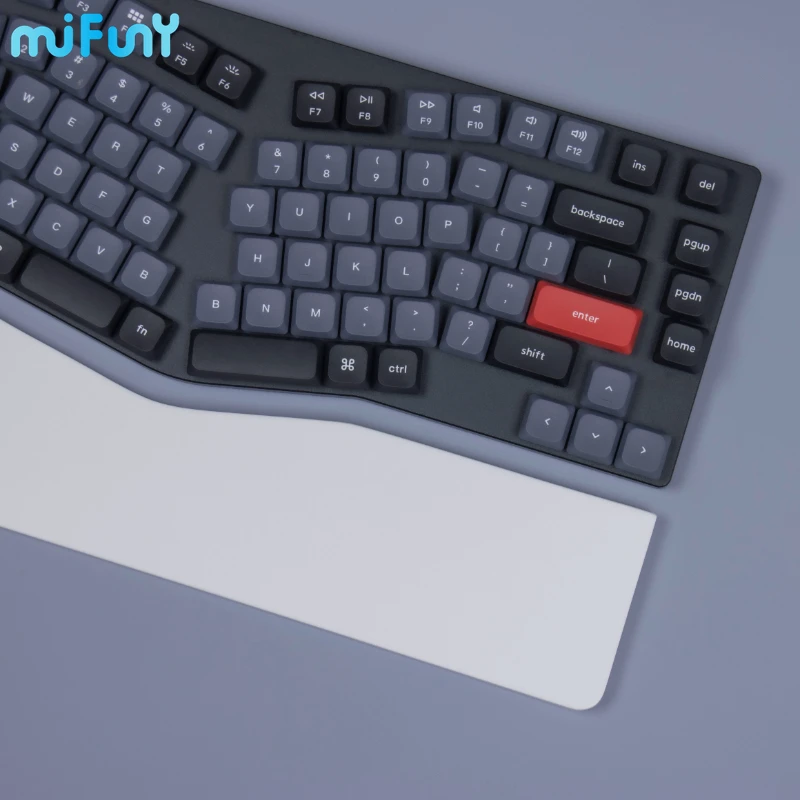 Imagem -05 - Mifuny Keychron-short Axis Teclado Mecânico Descanso de Pulso Personalizado Gaming Descansa Irregular Quartz Stone K15pro