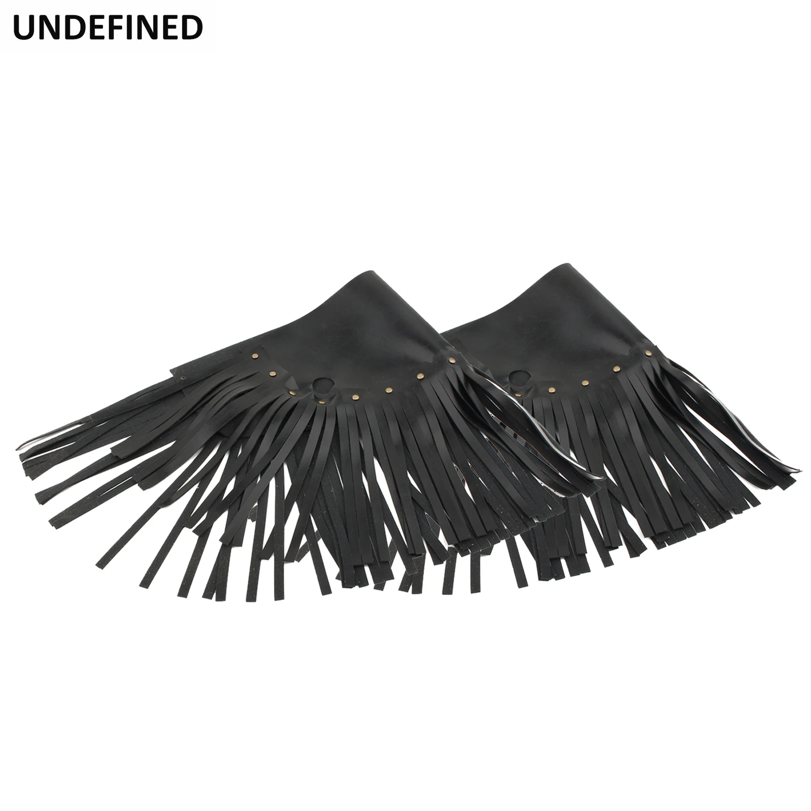 Motorcycle Floorboard Fringe PU Leather Vintage Foot Pegs Cover For Harley Honda Indian Suzuki Chief Cafe Racer Old School view 4