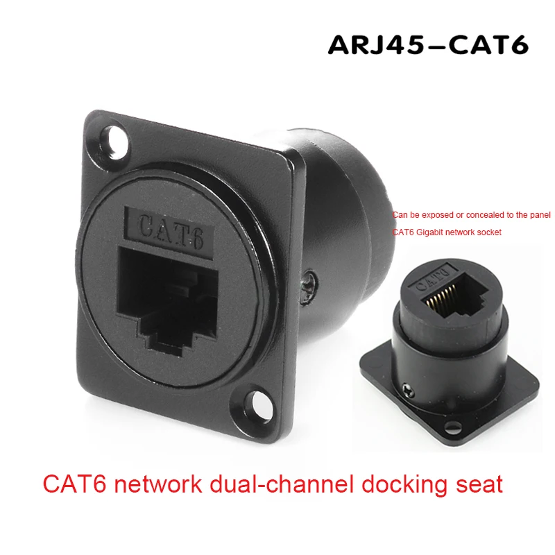 D-Typ-Modul RJ45 CAT5E Vertikaler Panel-Mount-Stecker Netzwerk-Ethercon-Chassis-Buchse, D-N8FDP RJ45-Einvoer/Pass-Buchse für Panelmontage – Detail 25