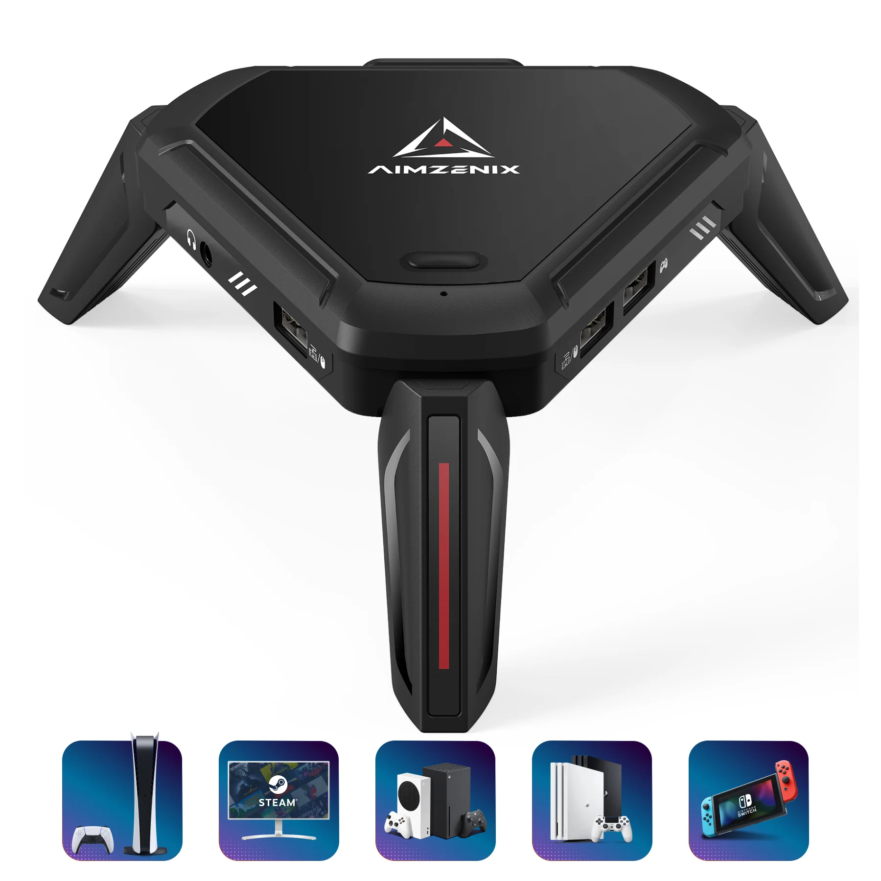 

AIMZENIX AX600 MONSTER K&M Game Adapter for PS5, PS4, PC, Xbox Series X/S, Nintendo Switch Emulator Console Supports APP