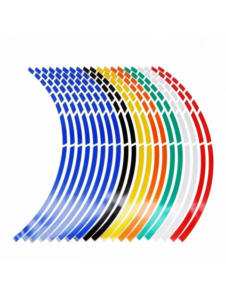 17/18/19 pouces 16 bandes moto voiture bande réfléchissante jante roue décalcomanies pour Yamaha Suzuki Honda Kawasaki