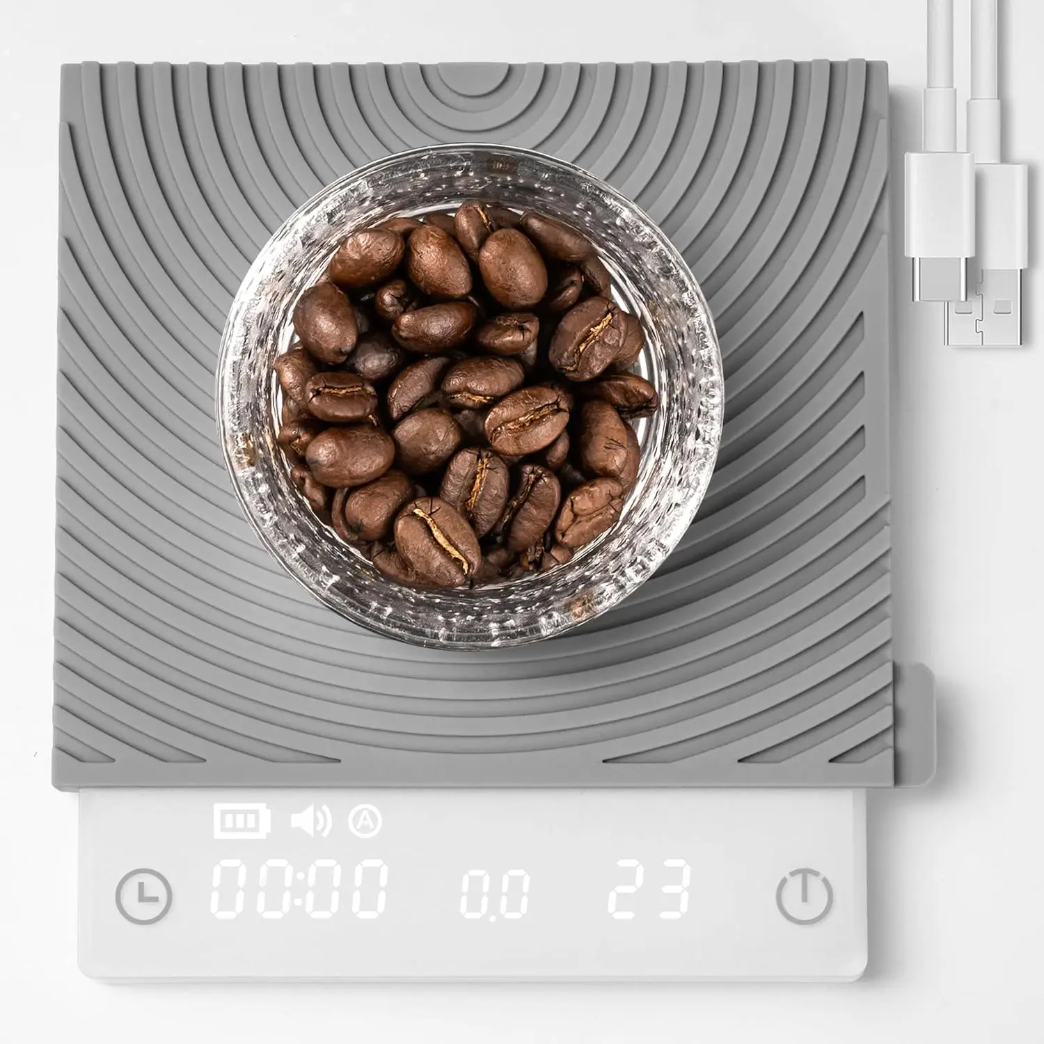 

Slim Digital Coffee Scale with Timer, 0.1g Precision for Espresso and Pour-Over Brewing
