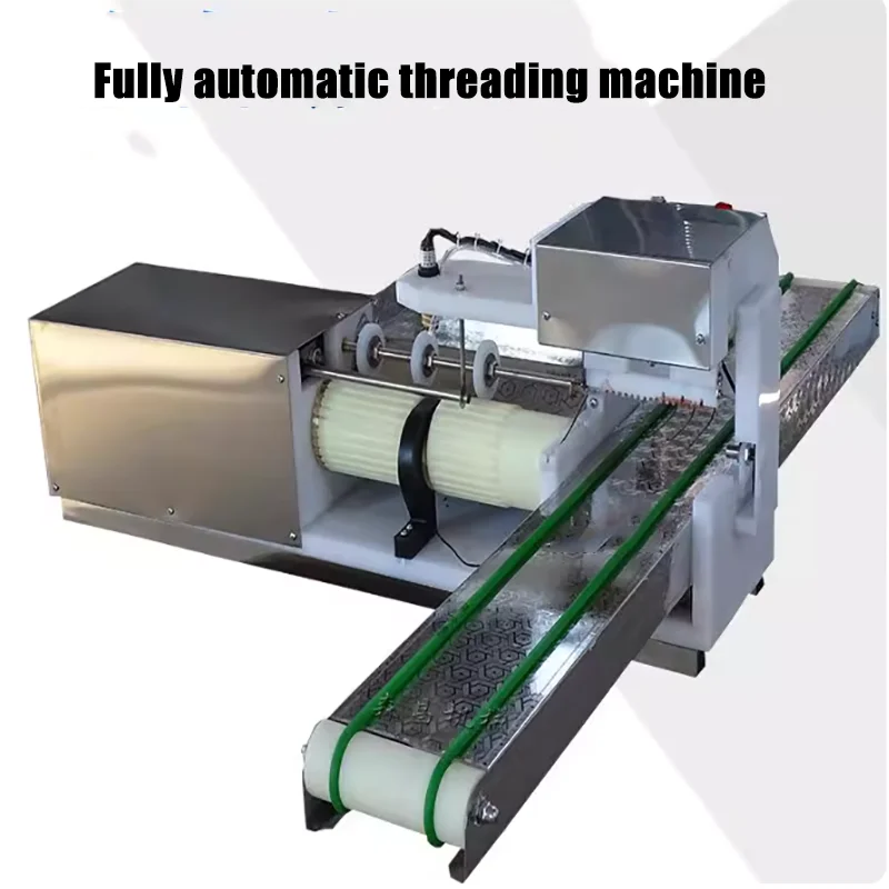 

Fully Automatic Meat String Threading Machine Lamb Beef Vegetable Kebab Making Machine