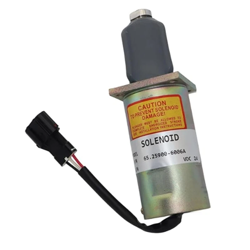 Super Sale 24V Engine Shutdown Solenoid Valve 65.25900-6006A for Doosan D1146T