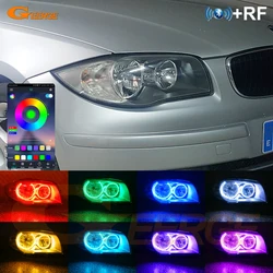 For BMW 1 Series E81 E82 E87 E88 RF Remote Bluetooth-Compatible APP Multi-Color Ultra Bright RGB LED Angel Eyes Halo Rings