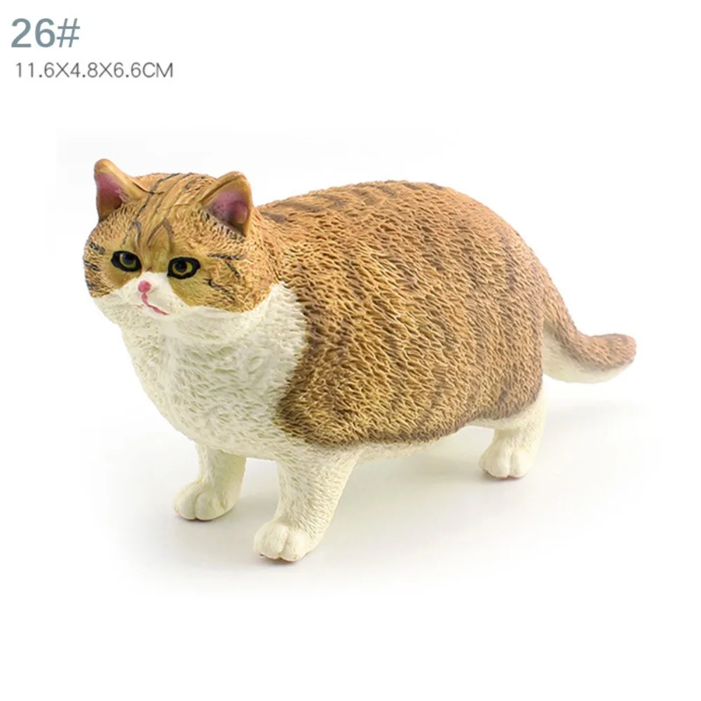 Cute PVC Simulation Cat Model Garfield Persian Cat Pastoral Cat Lifelike Cat Action Figures Simulation Pet Car Decoration