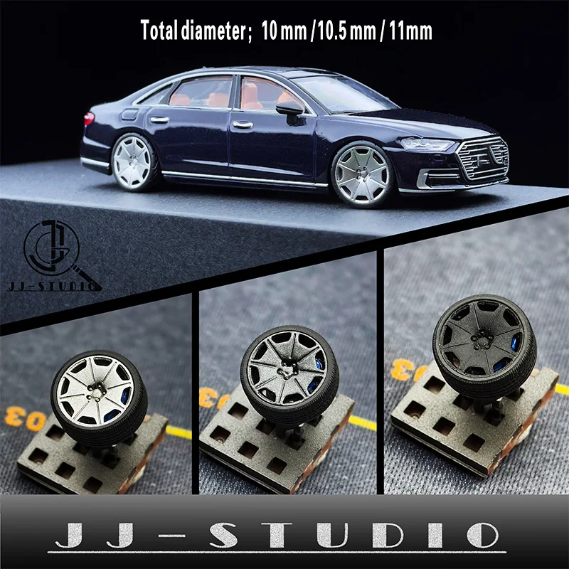 1: 64 car model modified wheel hub accessories - plug-in/static dual-use with calipers tire diameter 10/10.5/11mm