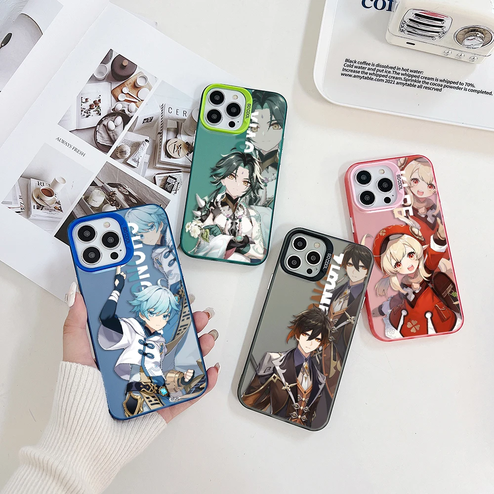Чехол для телефона Genshin Impact Yae Miko Xiao Venti Xingqiu для Xiaomi Redmi 9C 9T Note 7 8 9S 10 11 12 Pro 4G 5G K60 Ultra Plus Hard
