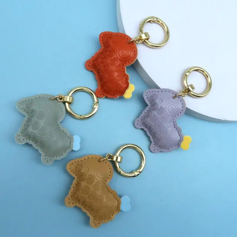2027 Lunar New Year Sheep Keychain Wear-resistant PU Goat Pendant Travel Bag Decor Perfect Zodiac Gift for Travelers