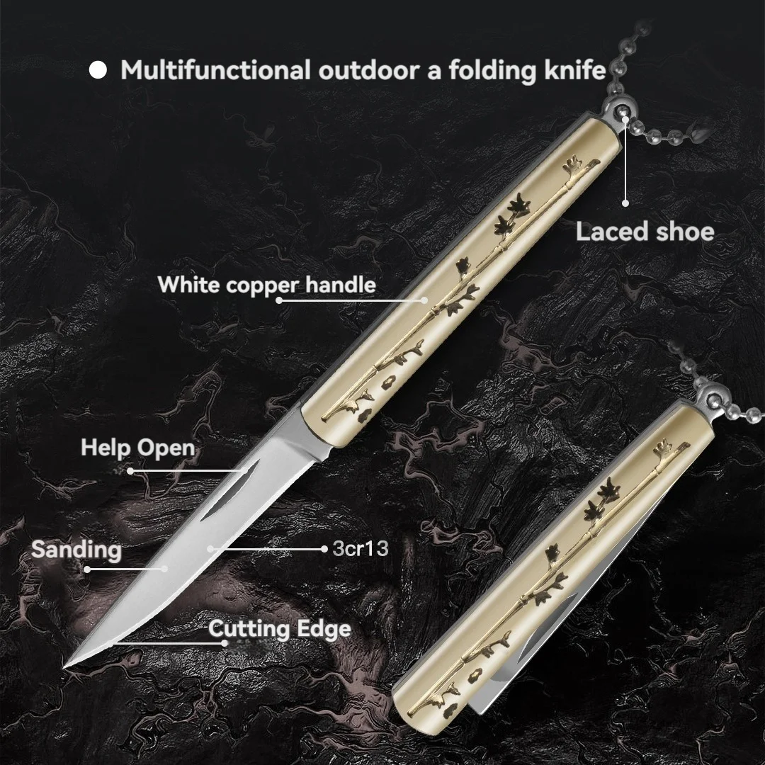 Outdoor Folding Knife Stainless Steel Keychain Small Knife Portable Mini Folding Knife Portable Folding Pendant Small Knife