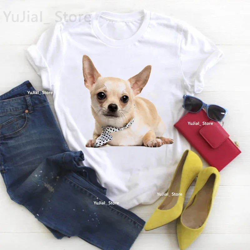 

Kawaii Clothes Chihuahua Animal Print T Shirt For Girls Dog Lover Tshirt Women Harajuku Shirt Summer Tops Tee Shirt Femme