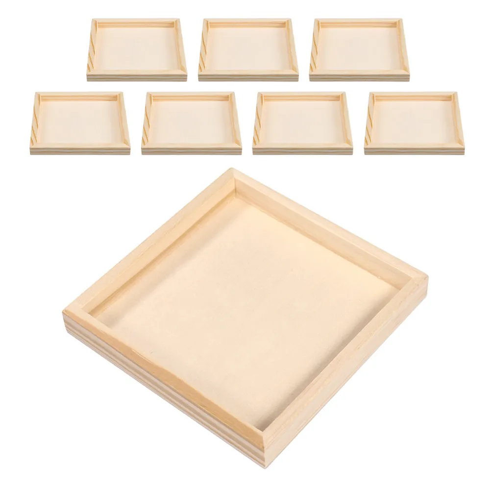 

8 Pcs Puzzle Separator Trays 3d Toy Household Wooden Craft Supplies Cube Storage