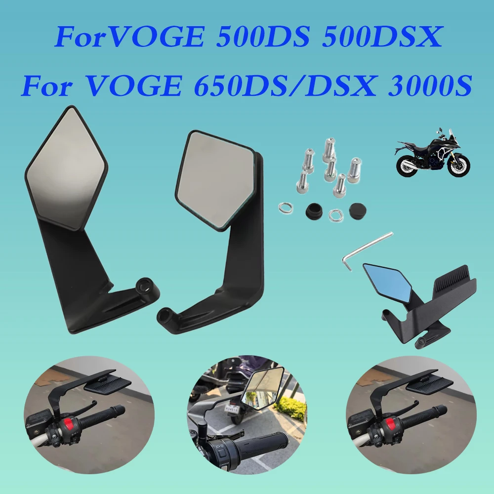 

Rearview Mirrors Stealth Winglet Mirror Rotate Side Mirror Accessories For VOGE 500DS 500DSX 650DS 650DSX 300DS 300 500 DS DSX