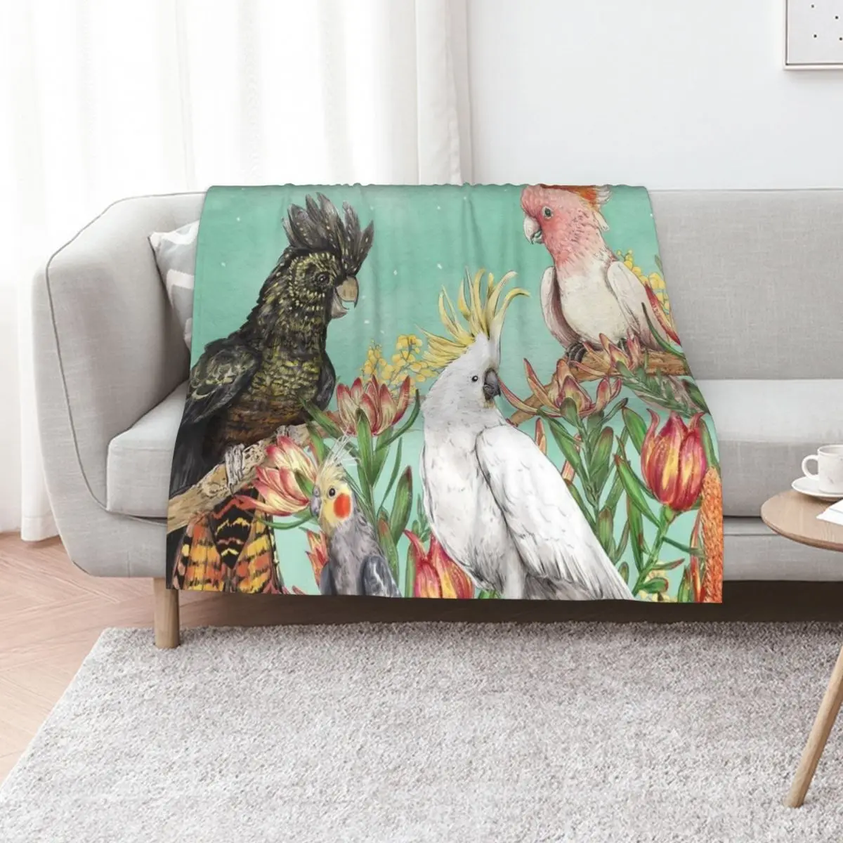 Cockatoos Of Australia Throw Blanket Decorative Beds Furrys Softest Soft Vintage Bed Blankets