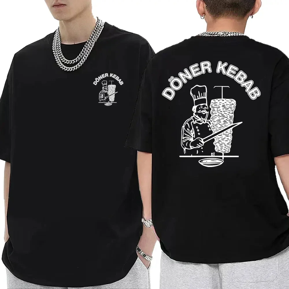 Doner Kebab Funny Graphic Tee Shirt Summer Men's Fashion O-Neck Short Sleeve T-Shirt Unisex Cotton Oversized T Shirts Streetwear