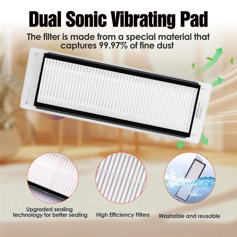 

Набор фильтров AB15-8PCS для Roborock Q5/Q5 + аксессуары для роботов-пылесосов, запасные части