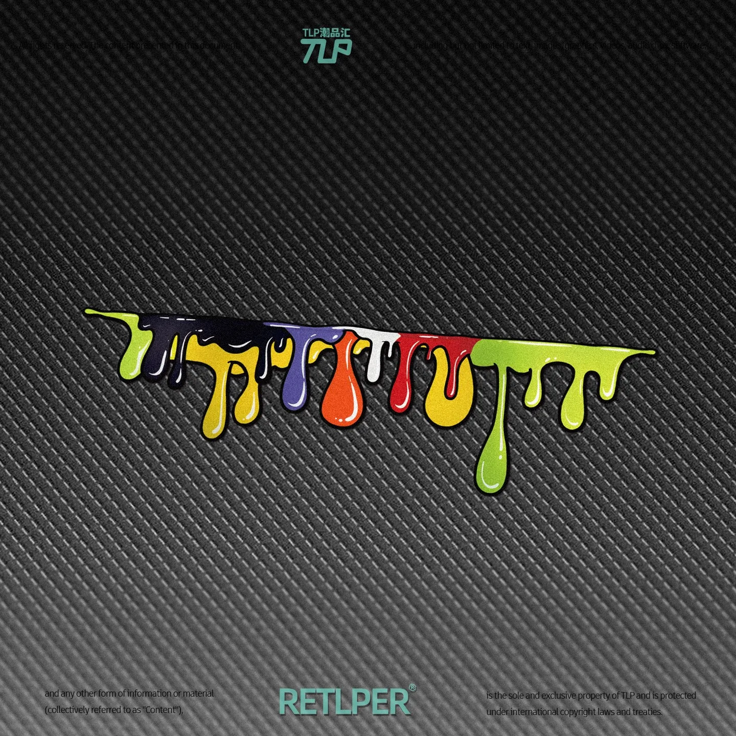 

Retlper Hollow-Out Car Sticker Original "Colorful Paint Rolling Off" Hand-Drawn Graffiti Car and Motorcycle Graphic Sticker