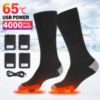 Heating Socks Electric Rechargeable Adjustable Temperature Winter Warm Socks Foot Warmer Unisex Thermal Socks For Camping Ski