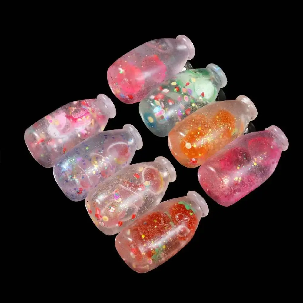 Transparent Fruit Bottle Squeeze Colorful Random Color Transparent Bottle Fidget Sticky Simulation Candy