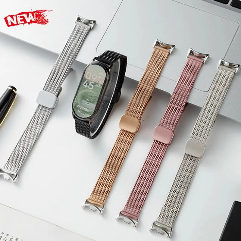 

Браслет для Xiaomi Smart Band 9, металлический ремешок из нержавеющей стали для Xiaomi Mi Band9, ремешок для часов Correas для mi band 8, браслет