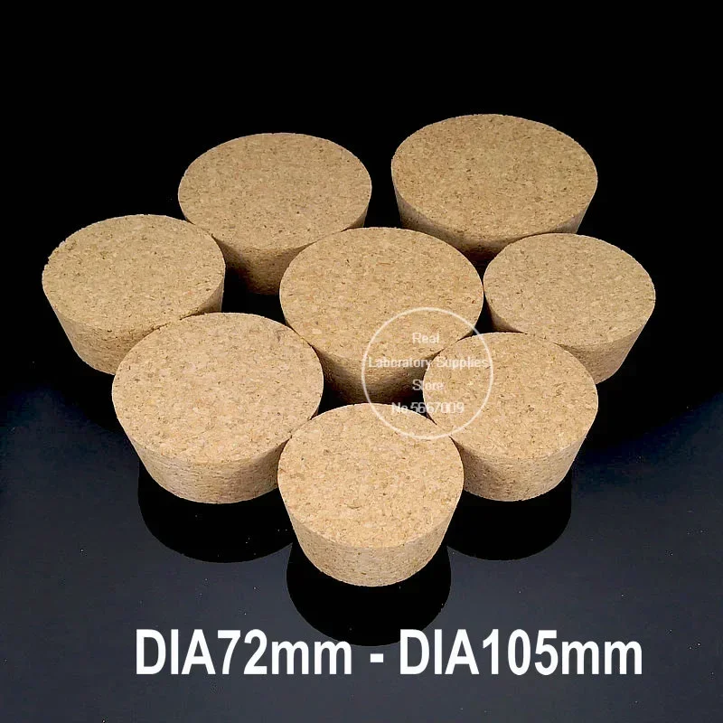 2pcs/lot Lab Big Size Top DIA 72mm-105mm Wood Cork Plug for Thermos Bottle Stopper Essential Oil Pudding Glass Bottle Lid