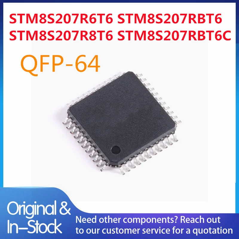(5piece)100% New STM8S207R6T6 STM8S207RBT6 STM8S207R8T6 STM8S207RBT6C STM8S207 R6T6 RBT6 R8T6 QFP-64 Chipset