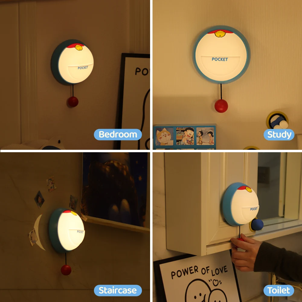 New Bell Clap Night Light Timing 3 Levels Brightness Sleeping Nursery Wall Lighting Beside Lamp For Kids Room Decor