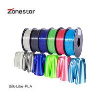 Silk PLA 1.75mm 3D Printer Filament 1KG/Spool High Quality 3A Variety Of Colors Overseas Warehouses Free Shipping