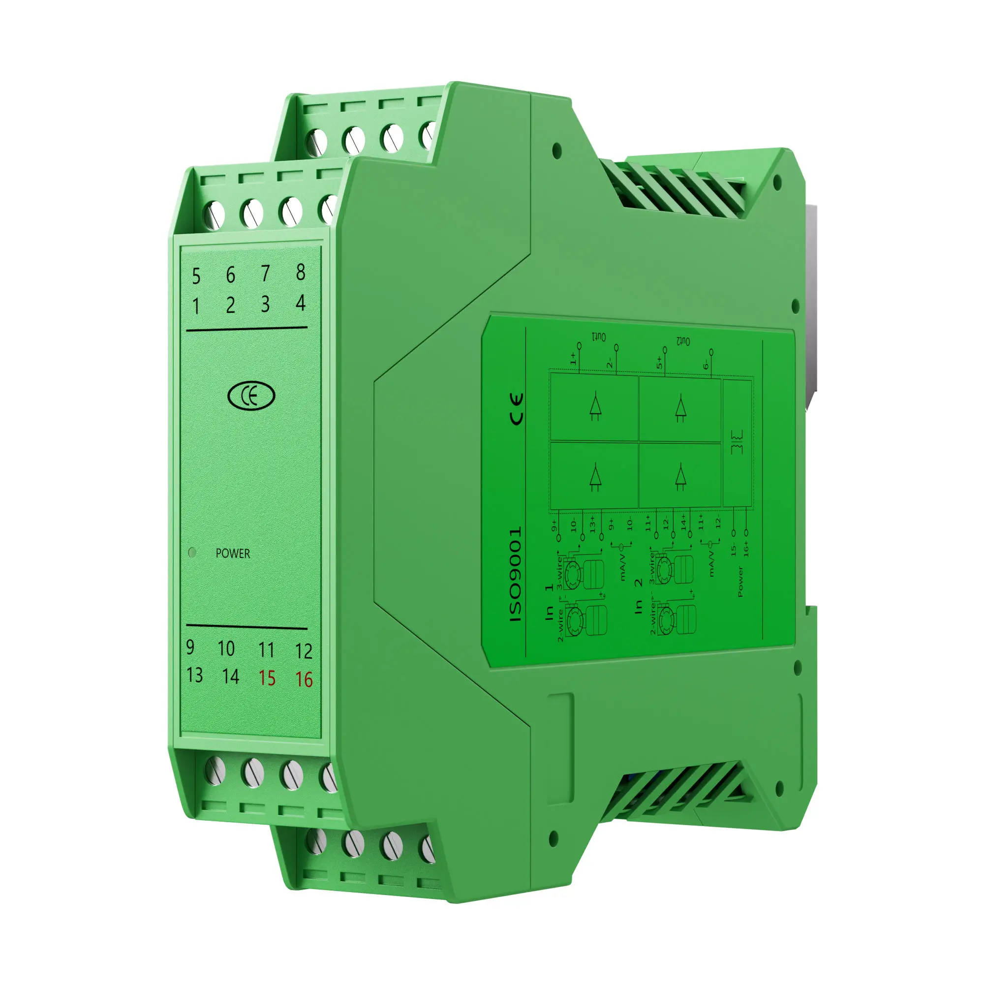 4-20mA to 0-10V Analog Signal Isolator 0-5V/1-5V Galvanic Isolator Converter 1 In 1 Out 1 In 2 Out