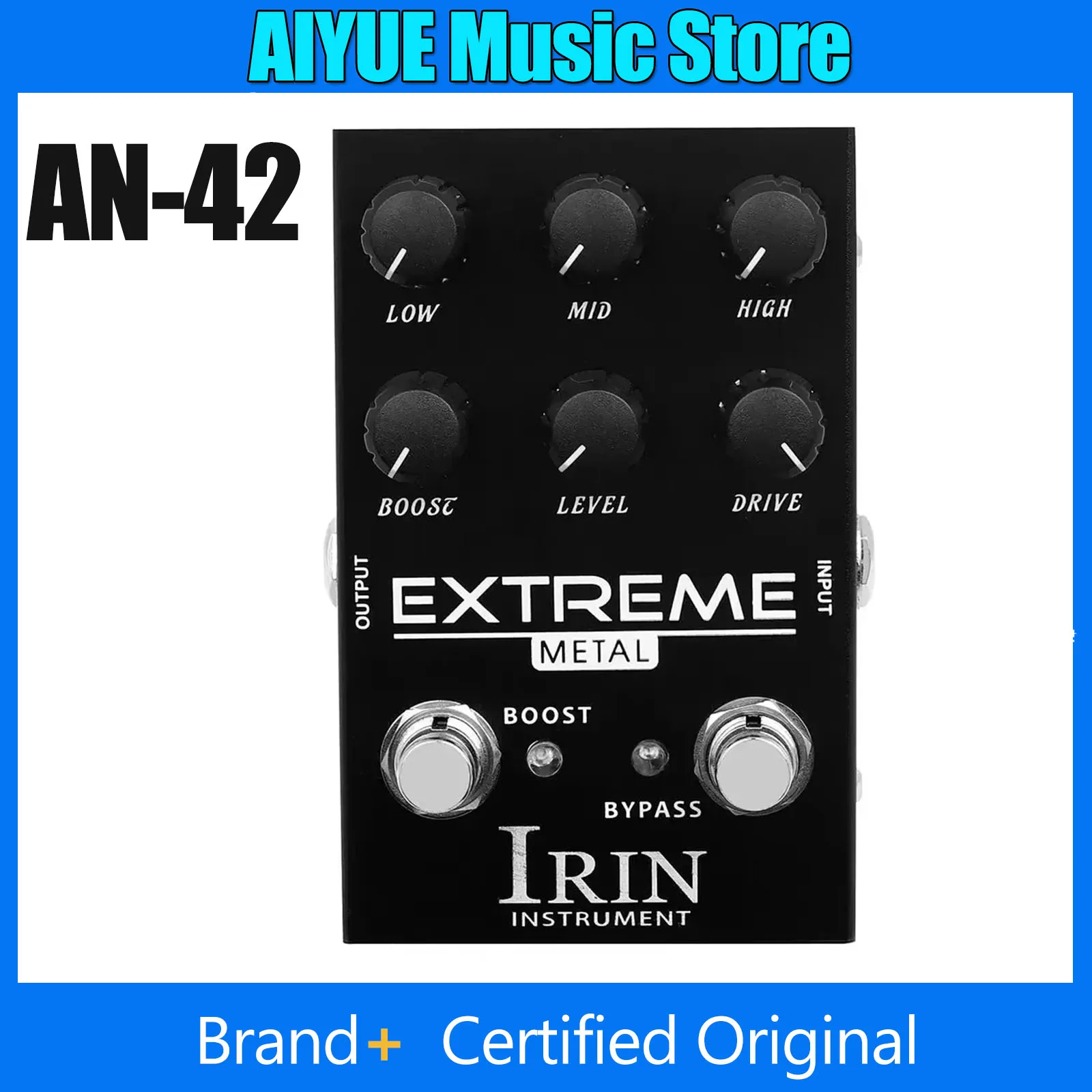 

IRIN AN-42 EXTREME Metal Distortion Guitar Effect Pedal High Gain Overdrive Effects Pedal Electric Guitar Accessories & Parts