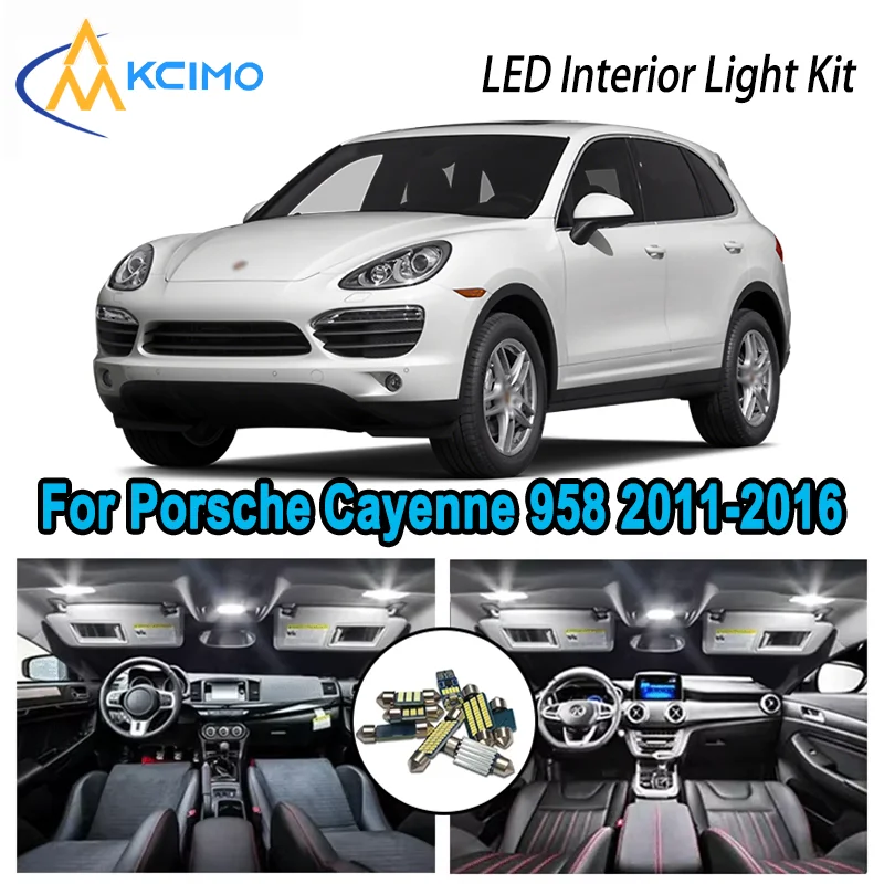 

For Porsche Cayenne 958 92A 2011-2016 2012 Premium Bright LED Interior Dome Map Trunk Light Kit Car Led Lamps Canbus No Error