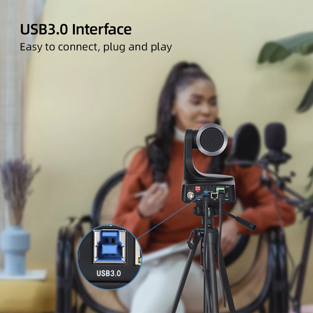 New Factory 1080p 20x Optical Zoom PTZ Camera Conference Camera Video Conference System HDMI SDI RJ45 LAN IP Live Broadcast Came