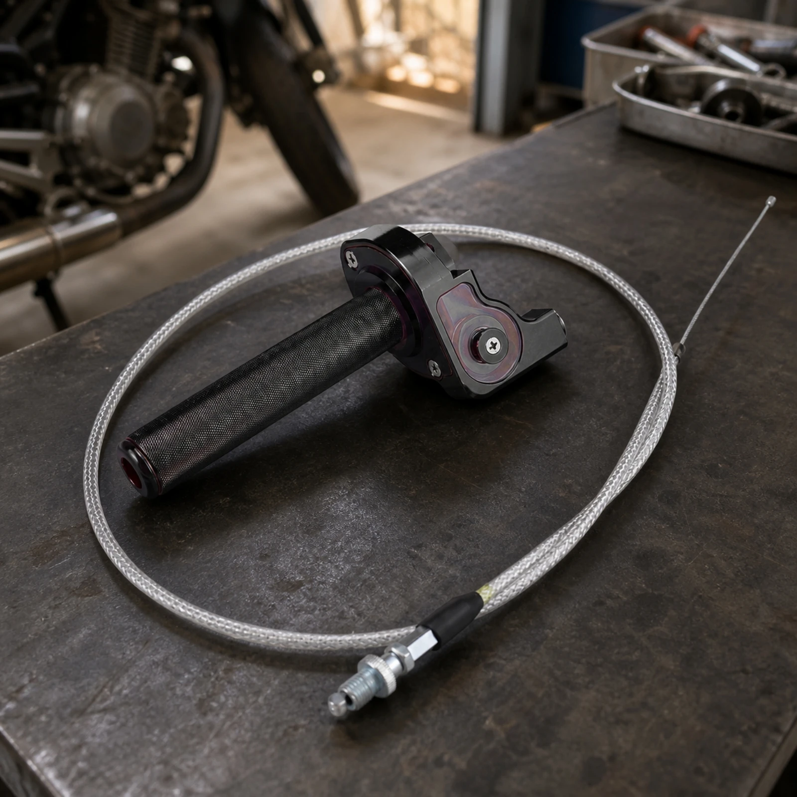 22.5 Mm Motorcycle Throttle Grip Aluminum Alloy off-Road Motorcycle Throttle Grip Easy to Install Responsive