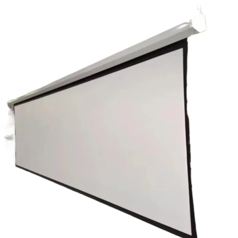 Large electric projection screen overload protection, anti-pinch function