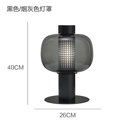 Postmodern minimalist creative glass living room desk lamp bedroom designer study desk lamp