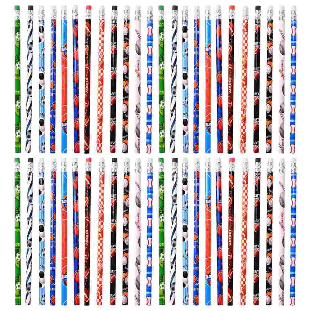 48 шт., спортивные тематические карандаши, детские карандаши, студенческие карандаши для письма, студенческие канцелярские карандаши для детей, оптом