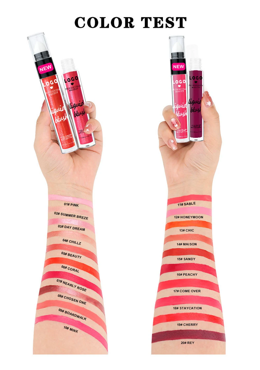 5 مللي العلامة الخاصة السائل أحمر الخدود شعار مخصص مقاوم للماء غير يتلاشى روج بيرليسسينت الطبيعي ماتي الصباغ السائبة ماكياج الوجه نباتي #6