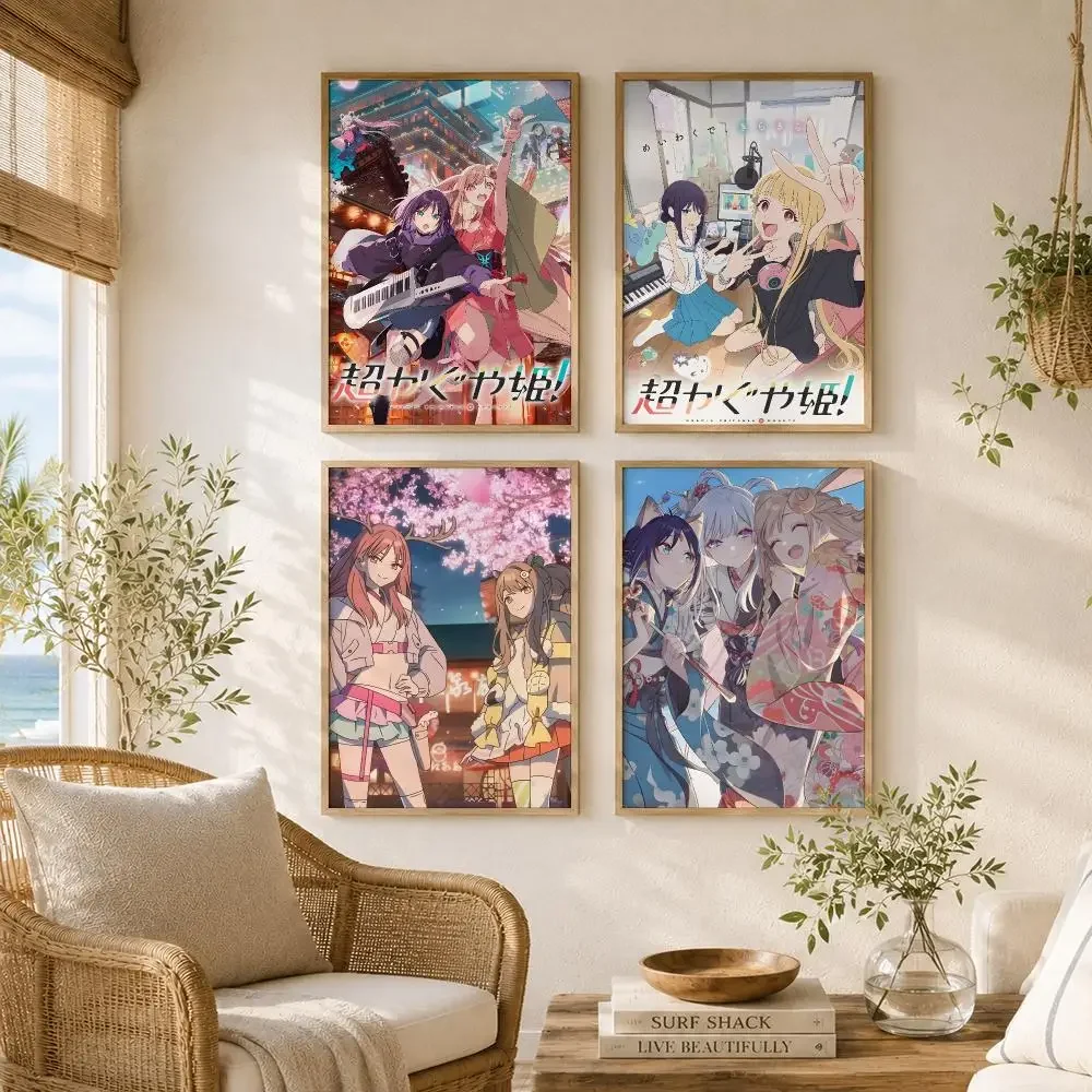 Anime C-Cosmic Princess Kaguya Painting Calligraphy High-Quality Canvas Wall Mural Crease-Free For Living Room Bedroom Interiors