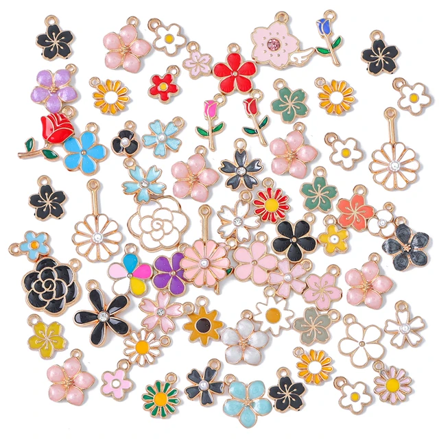 10 sztuk losowo mieszane style emalia Charm serce z kwiatkiem krzyż kot motyl wisiorki dla bransoletka naszyjnik biżuteria DIY tworzenia